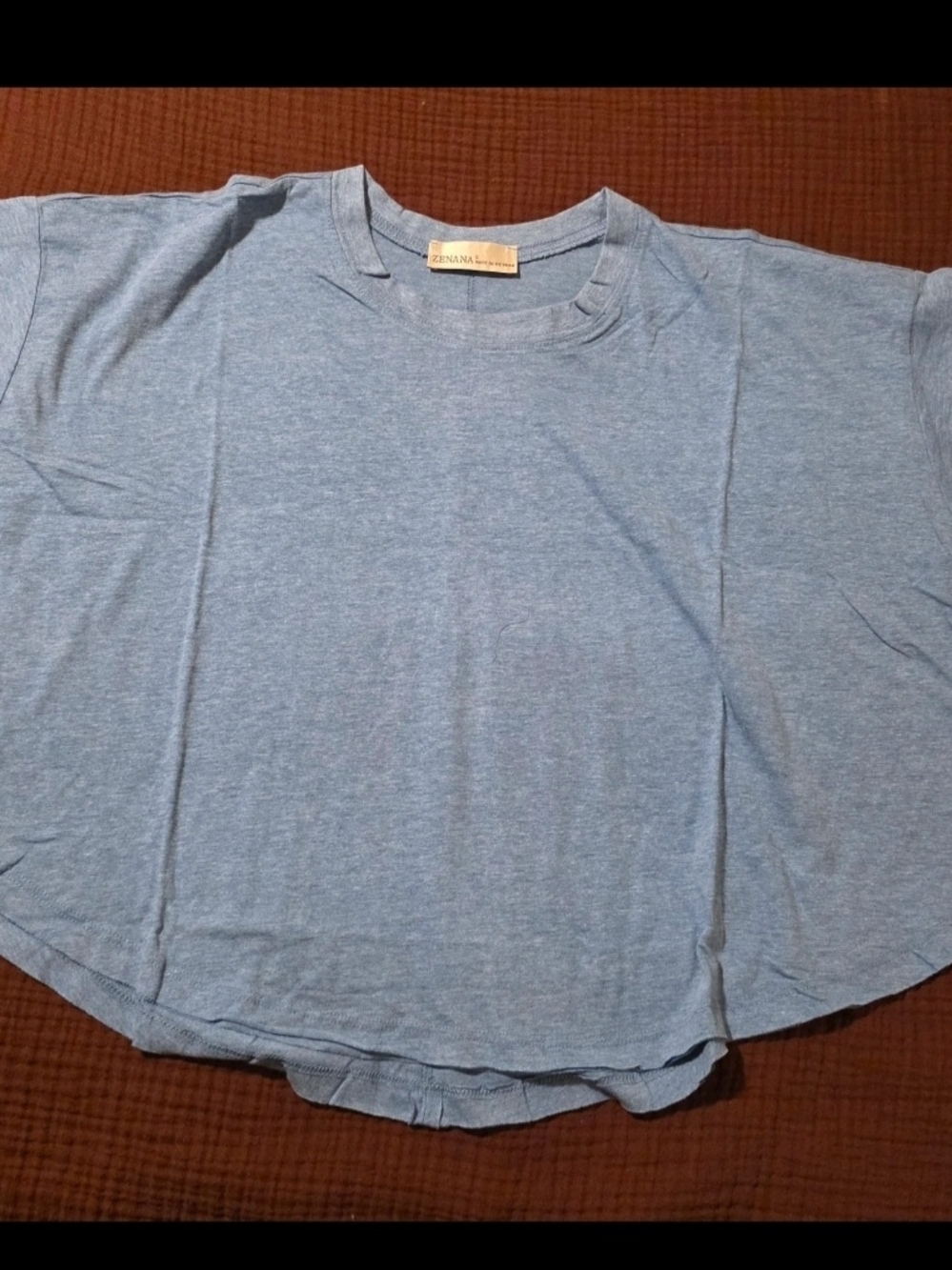 Zenana Outfitters Light Blue Short Sleeve Tee
